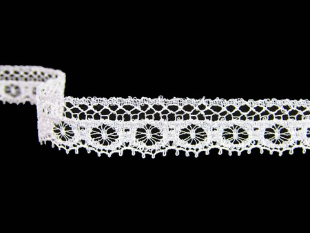Koronka 1cm stabilna biała