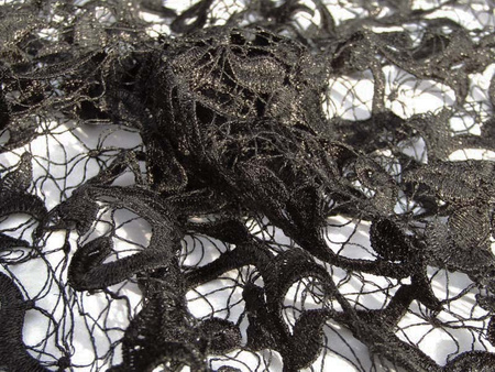 Koronka gipiurowa czarna