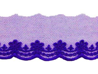 Koronka 4cm tiulowa niebiesko atramentowa