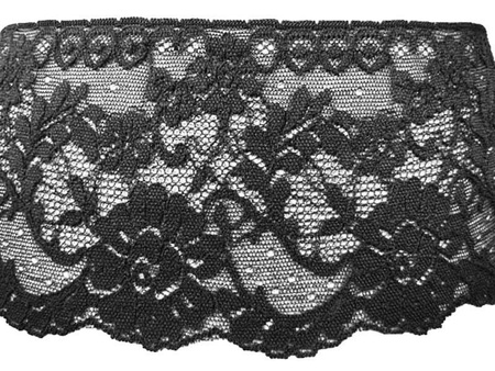 Koronka 12,5cm elastyczna czarna