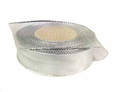 Wstążka 25mm lurex srebrna