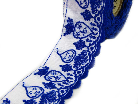 Taśma 45mm żakard BURAK chabrowa