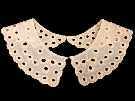 Kołnierzyk damski haft bawełna natural