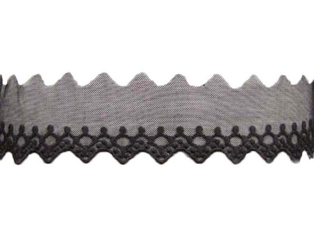 Koronka 5,5cm tiulowa grafit