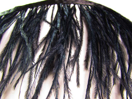 Taśma 12cm piórowa STRUŚ czarna
