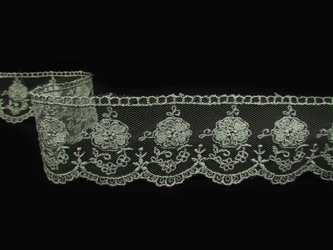 Koronka 4,5cm tiulowa grafit