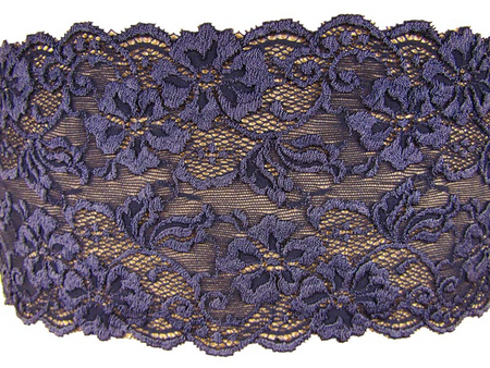 Wstawka 14cm elastyczna granat jasny