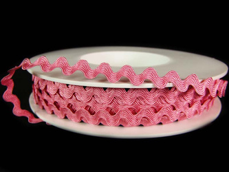 Taśma 7,7mm zygzak wiskoza róż