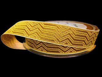 Taśma 20mm żakard ZYGZAK złota