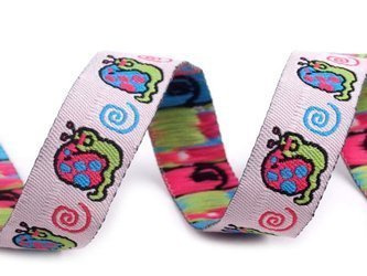 Taśma 16mm żakard ŚLIMAK róż