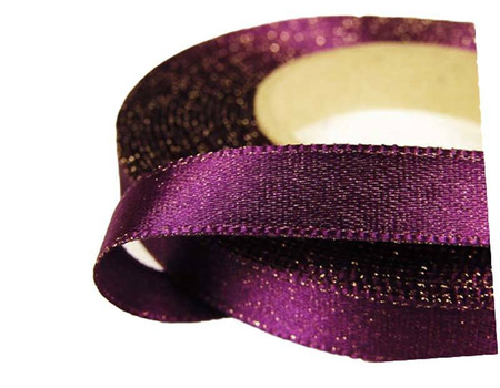 Wstążka 10mm atłas REXOR śliwka