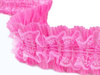 Taśma 5cm plisa koronka & tafta róż