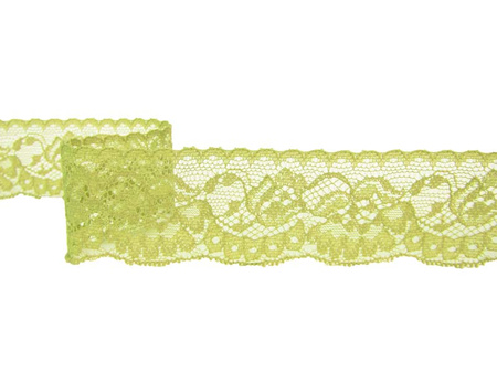 Koronka 3,5cm stabilna oliwka