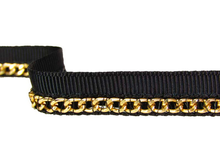 Taśma 10mm ryps łańcuch ZŁ czarna