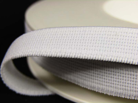 Guma 10mm tkana biała