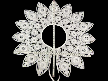 Kołnierzyk damski haft bawełna biały