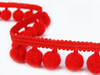 Taśma 1,8cm POMPONIK poliester czerwona