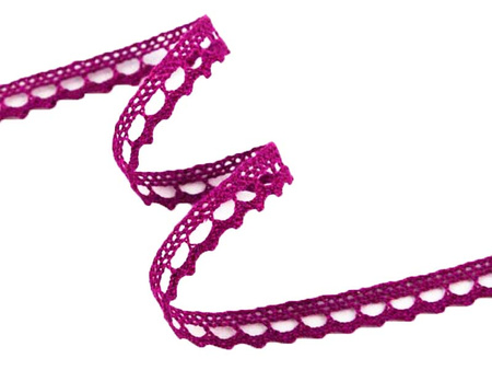 Koronka 0,9cm bawełniana buraczek