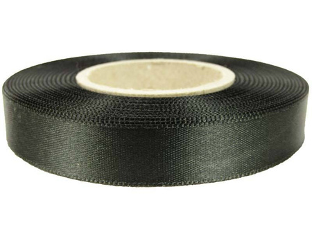 Wstążka 15mm atłas grafit