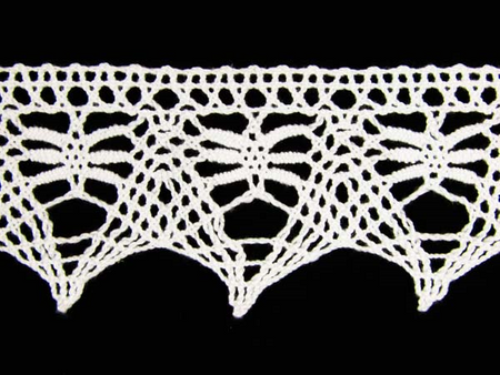 Koronka 7,4cm bawełniana biała