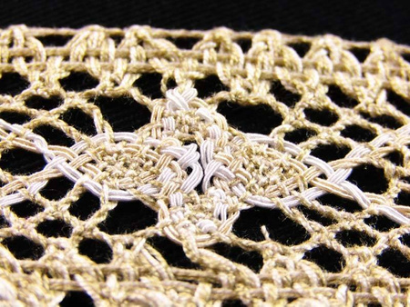 Taśma 8,5cm FRĘDZEL mix len-ivory