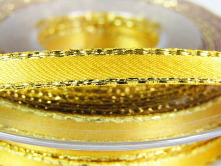 Wstążka 7mm atłas REXOR zlota