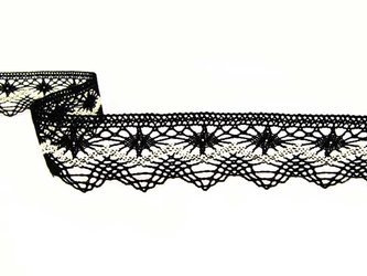 Koronka 5cm bawełniana czarno_biała