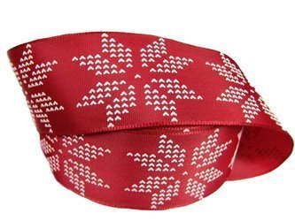 Wstążka 40mm tafta GWIAZDA bordo