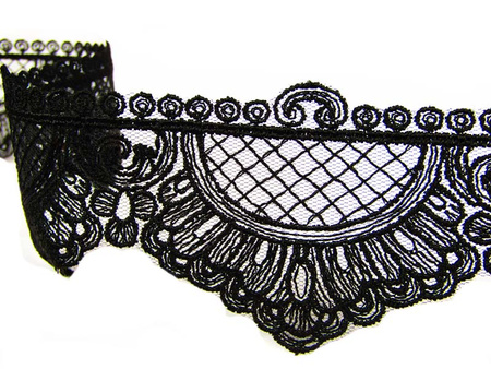 Koronka 6,5cm tiulowa czarna