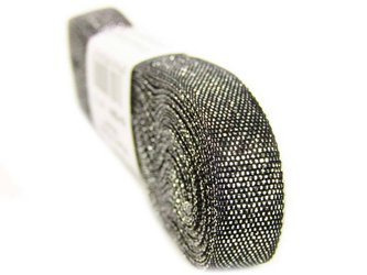 Wstążka 10mm lurex czarna