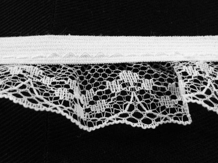 Falbanka 25mm elastyczna biała