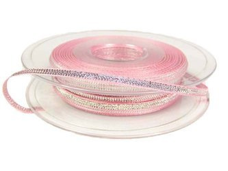 Wstążka 3mm lurex róż