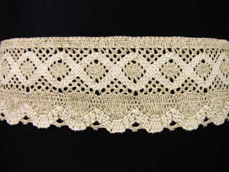 Koronka 8cm bawełniana len-ecru