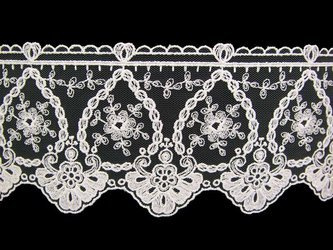 Koronka 9,5cm tiulowa biała