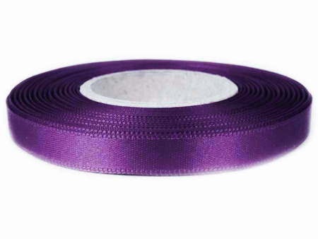 Wstążka 10mm atłas fiolet ciemny