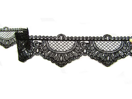Koronka 6,5cm tiulowa czarna