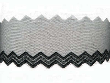 Koronka 9cm tiulowa grafit