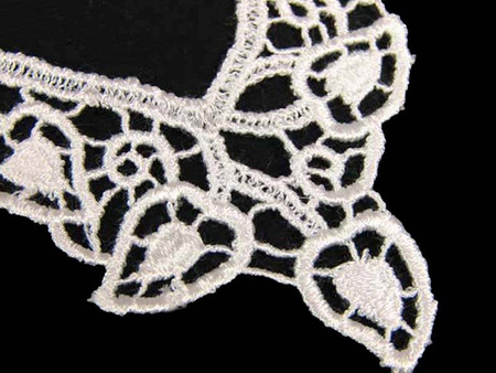 Kołnierzyk damski gipiura biały