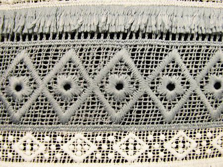 Koronka gipiurowa niebieska