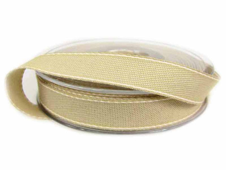 Taśma 15mm tkana DENIM jasny beż