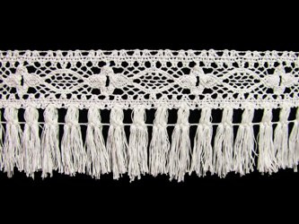 Taśma 7cm FRĘDZEL bawełna biała