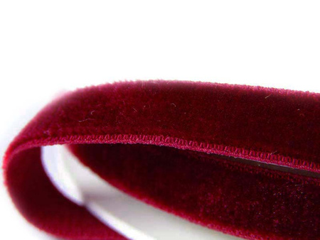 Aksamitka 9mm elastyczna bordo