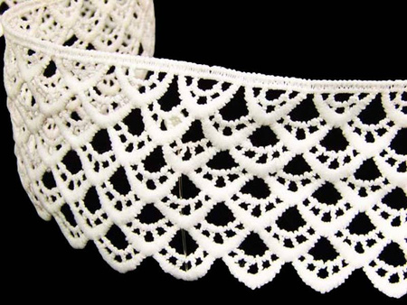 Koronka 6cm gipiurowa poly kość słoniowa