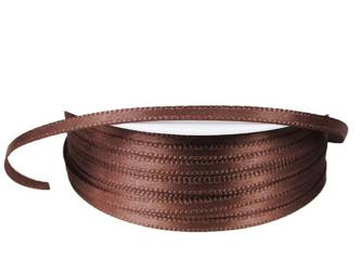 Wstążka 3mm atłas brąz ciemny