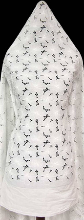 Koronka 160cm bawełniana haft angielski biała