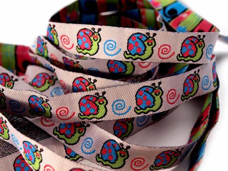 Taśma 16mm żakard ŚLIMAK róż