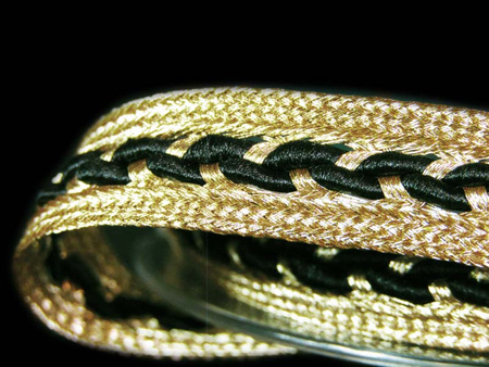 Taśma 1,2cm ozdobna czarno-złota