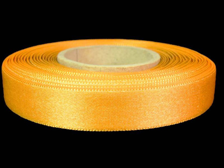 Wstążka 15mm atlas jasnopomarańczowy