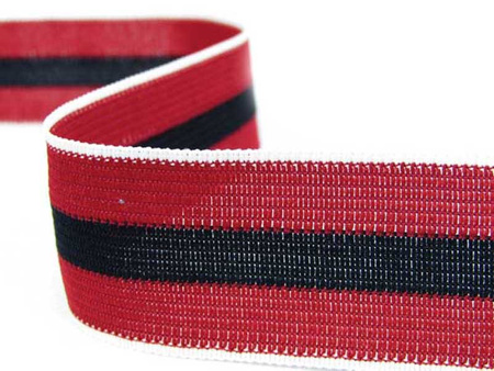 Taśma 30mm dziana LAMPAS bordowo_czarna