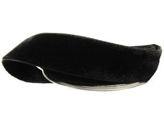 Aksamitka 22mm dwustronna czarna